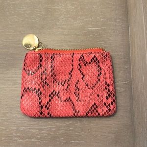 Coin purse -pink python print